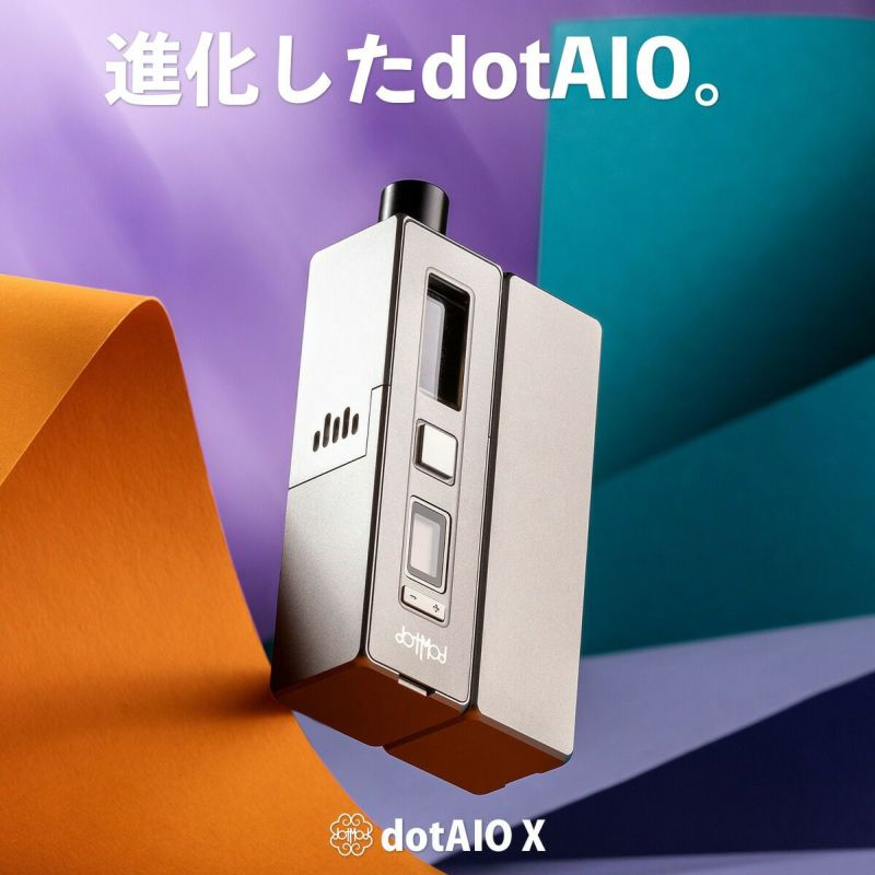 電子タバコ vape dotmod dotAIO X Essential Kit ドットモッド ドットエーアイオー エックス スターター セット  キット 18650 電子タバコ vape 本体 dotAIO V3 べイプ ベープ 水蒸気 電子タバコ タール ニコチン0 dotCoil dotAIO  V2 コイル | VAPE 専門店 Flavor ...